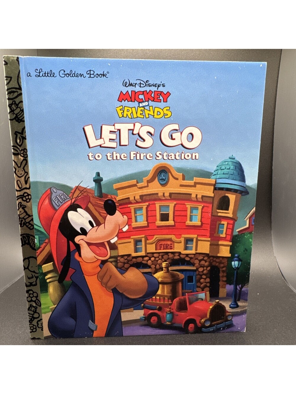 Mickey & Friends Let’s Go to the Fire Station a Little Golden Book Vintage 1997